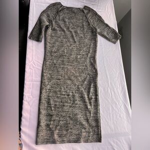 HALSTON body con tight herve leger feel gray Dress size small